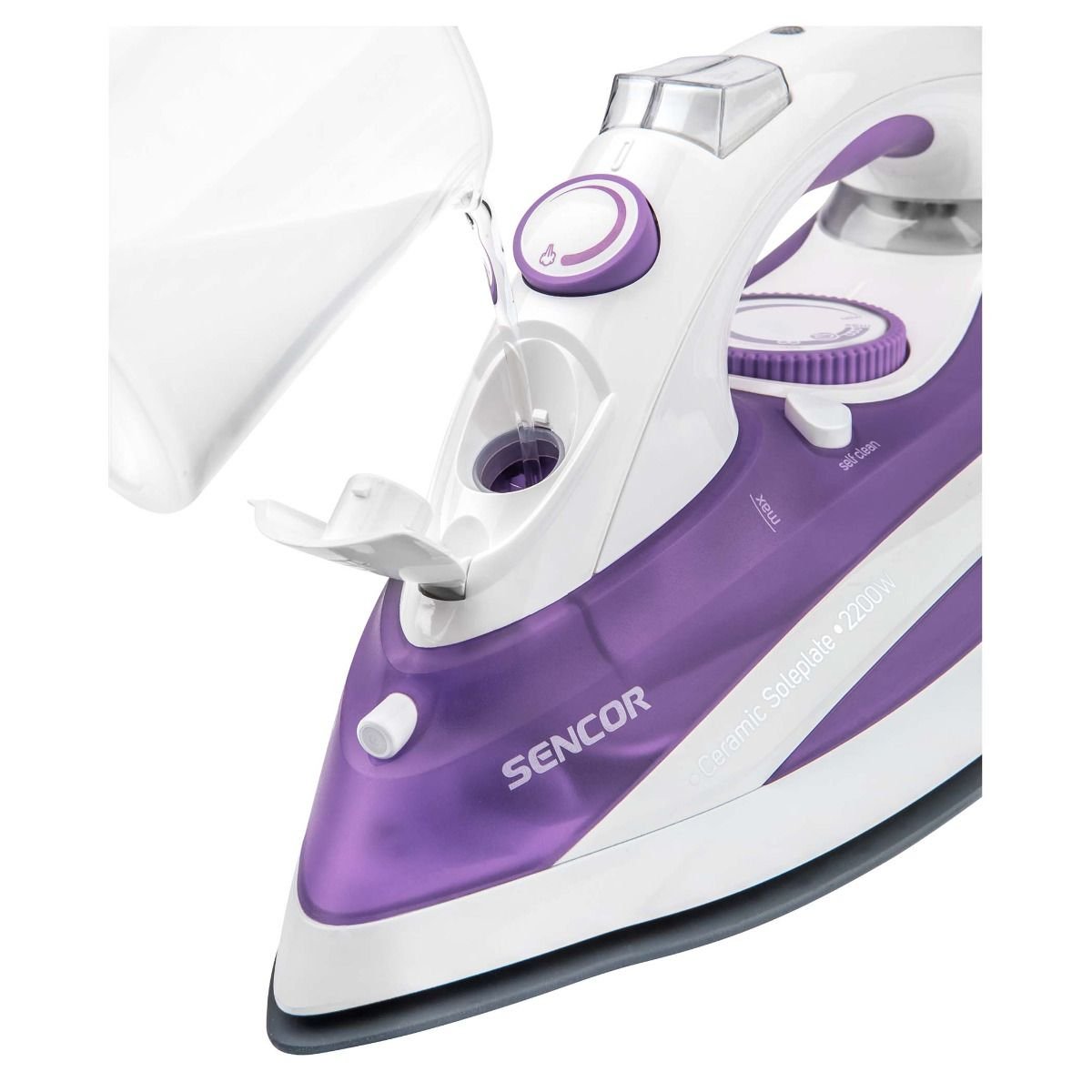 SENCOR 2200W Iron, Ceramic Soleplate - Purple - Image 10