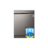 LG New QuadWash Steam Dishwasher, Inverter Direct Drive, Easy Rack plus, Platinum Silver Color + Free Washing Machine Tablets