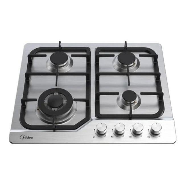 Midea Built-In Gas Hob, 4 Burners, Stainless Steel