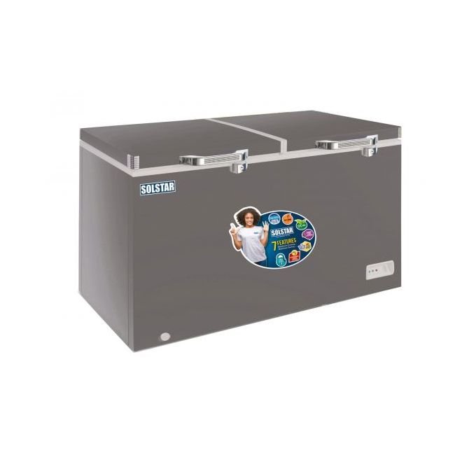 SOLSTAR CF579ECDGSLBSS 342L Double Door Freezer
