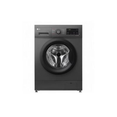 LG F4J3TYG6J Front Load Washing Machine, 8KG - Black