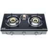 SOLSTAR GBG-3SS 3 Gas Burners Table Glass Top Cooker