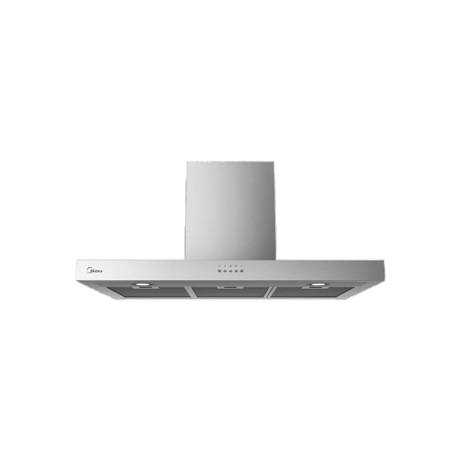 T-Shape Hood with Black Panel, 90cm, 600m3/h, Stainless Steel