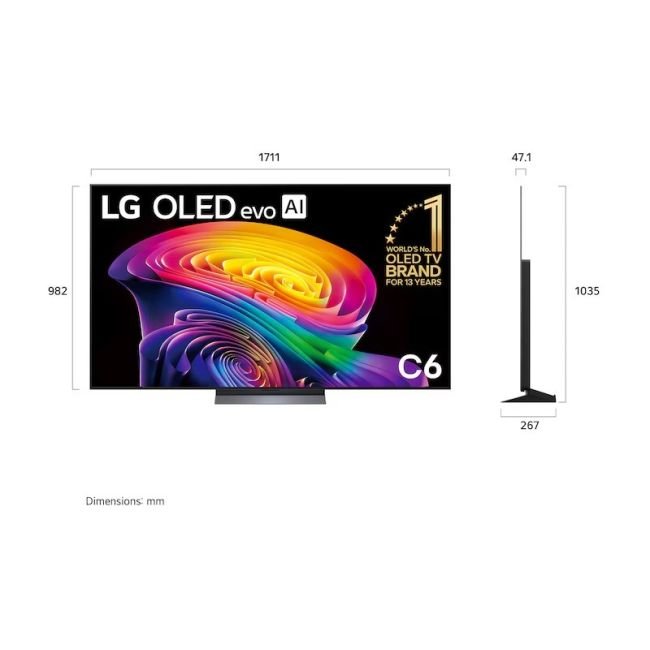 LG 83 Inch OLED evo AI C6 4K Smart TV 2026 - Image 9