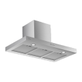T-Shape Hood with Black Panel, 90cm, 600m3/h, Stainless Steel - Image 13