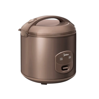 Midea 1L Rice Cooker with Plastic Lid - Brown